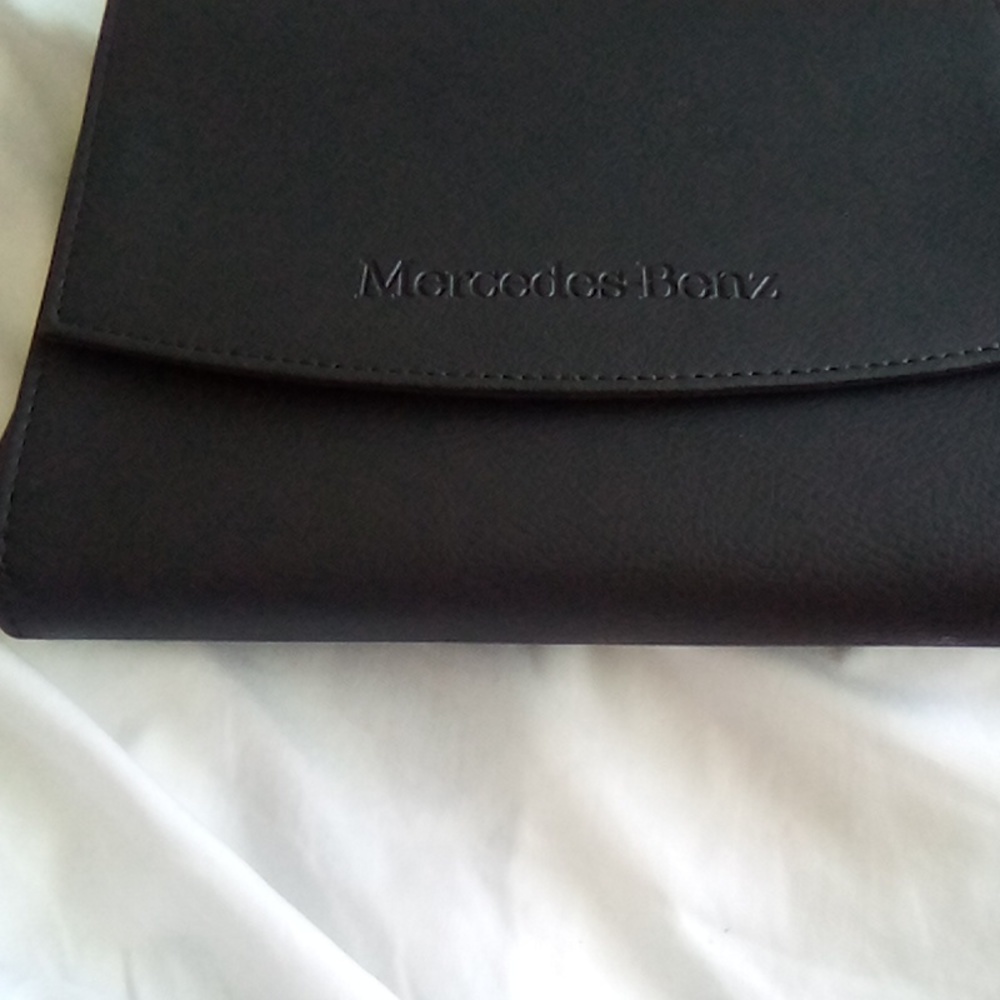 Mercedes Benz Leather pouch/ bag size9x8x2 $38+fre